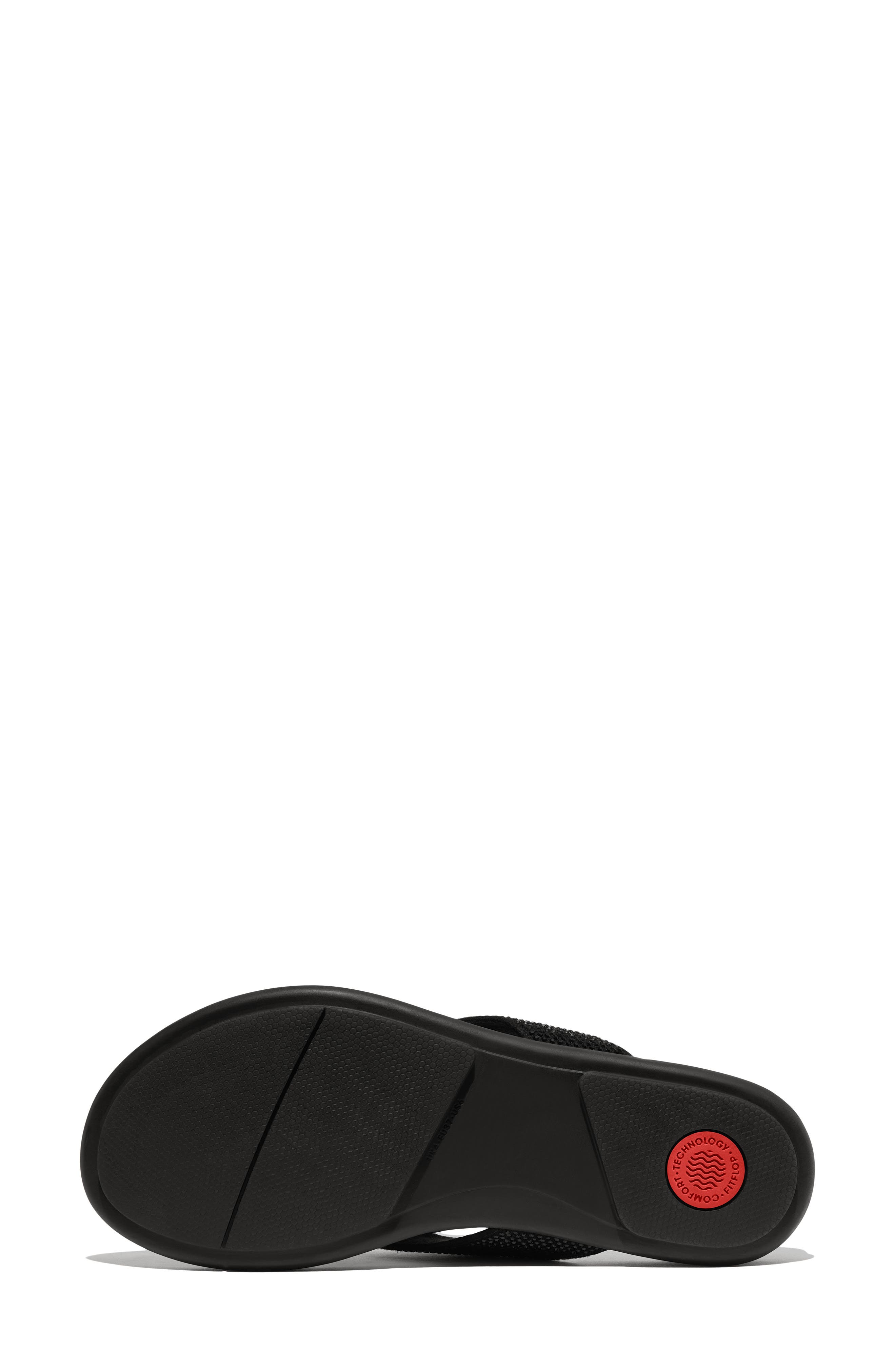 FitFlop Gracie Crystal Flip Flop Sandal, Alternate, color, Black