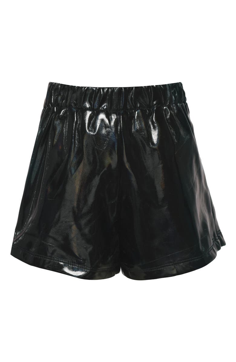 Truly Me Kids' Sequin Heart Faux Leather Skort, Alternate, color, 