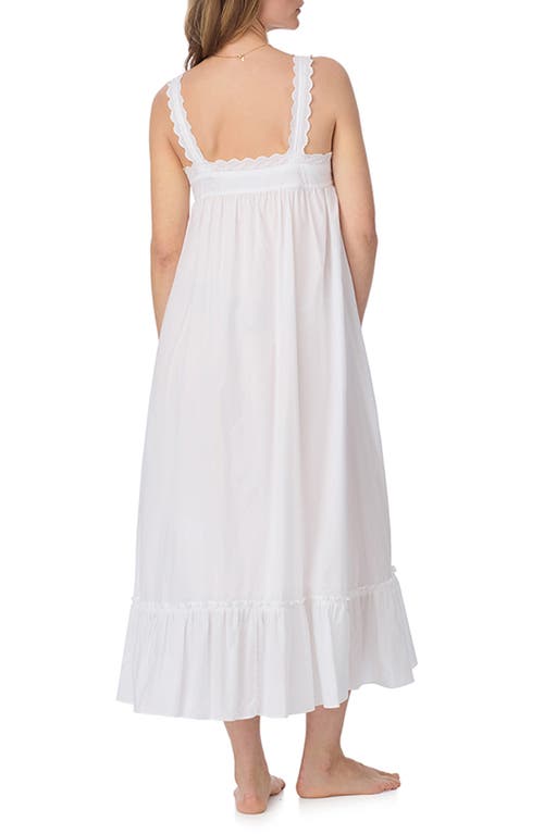 Eileen West Sleeveless Cotton Lawn Ballet Nightgown In White