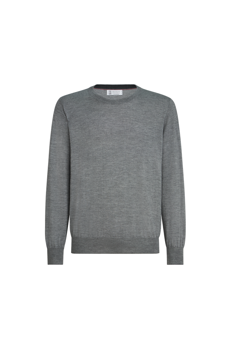 Cashmere and silk lightweight sweater, Alternate, color, Dark Grey