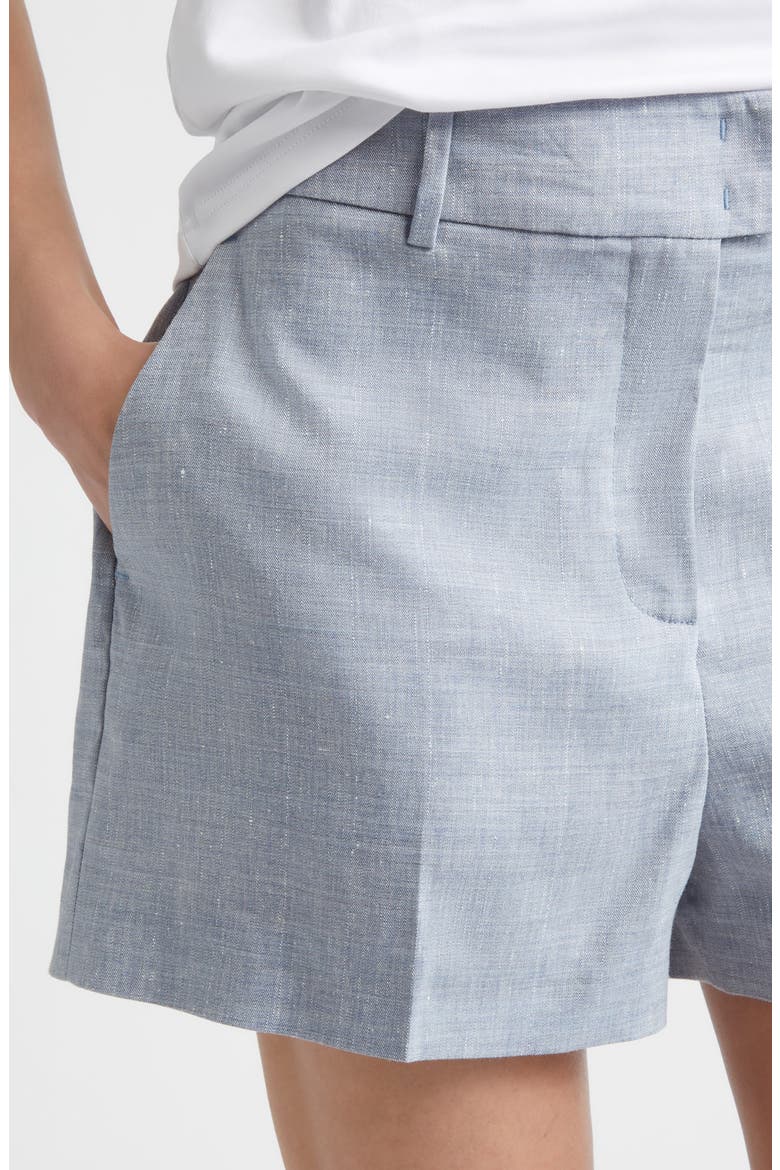 Linen & Wool Chambray Shorts, Alternate, color, 130 SKY BLUE