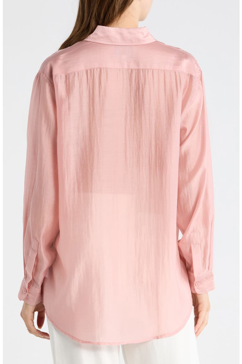 Eli Oversize Button-Up Shirt, Alternate, color, SHEER PINK