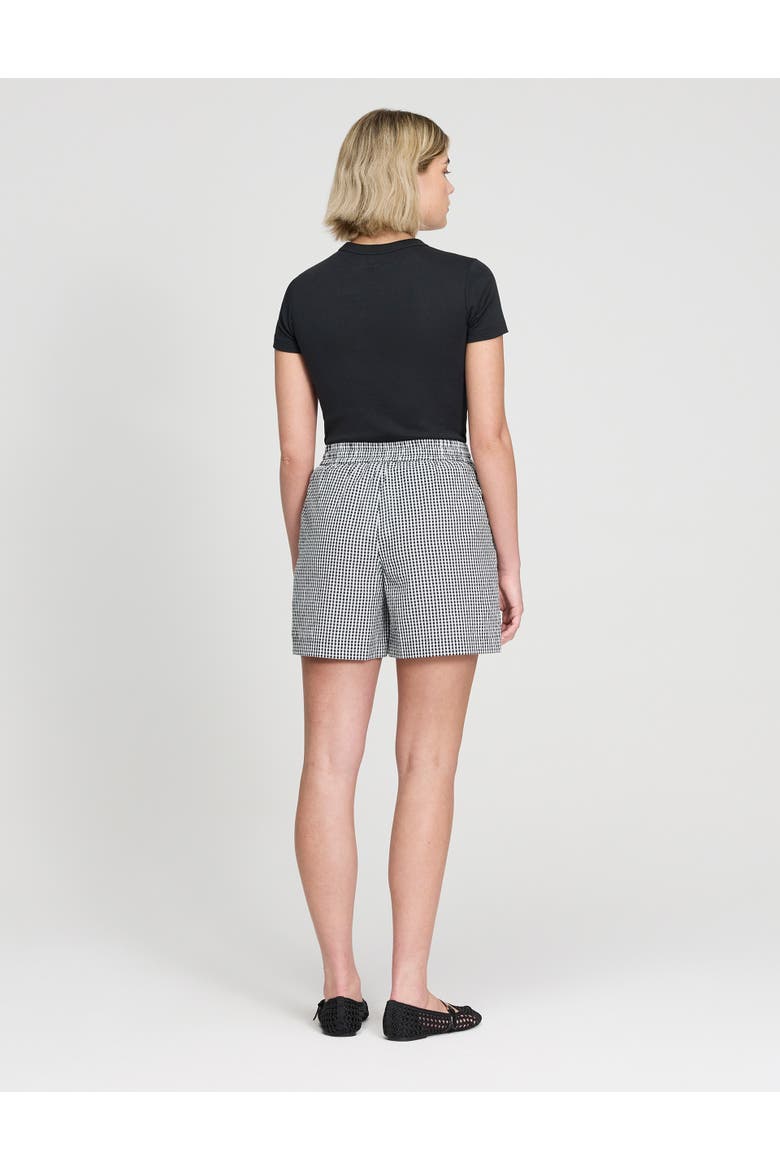 Sunny Cotton Gingham Shorts, Alternate, color, Black Gingham Check
