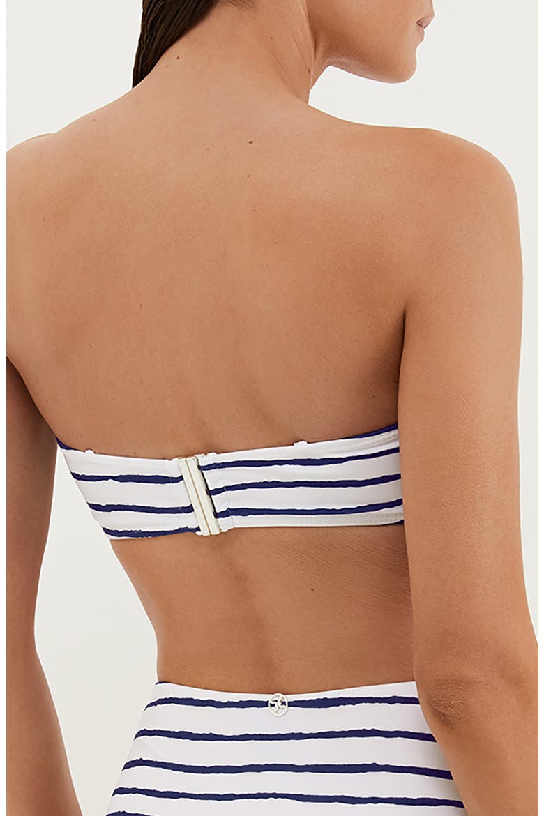 Symphonie Sunny Bandeau Bikini Top, Alternate, color, WHITE MULTI