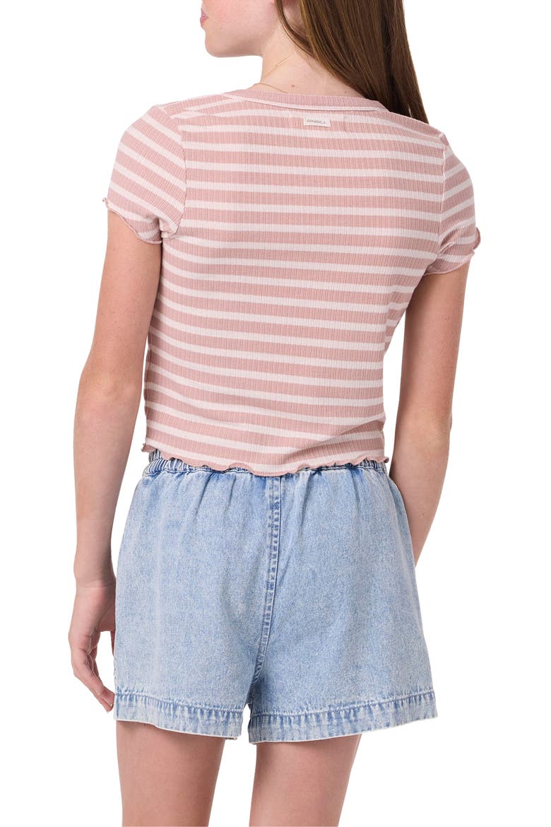 Kids' Merrit Stripe T-Shirt, Alternate, color, MISTY ROSE