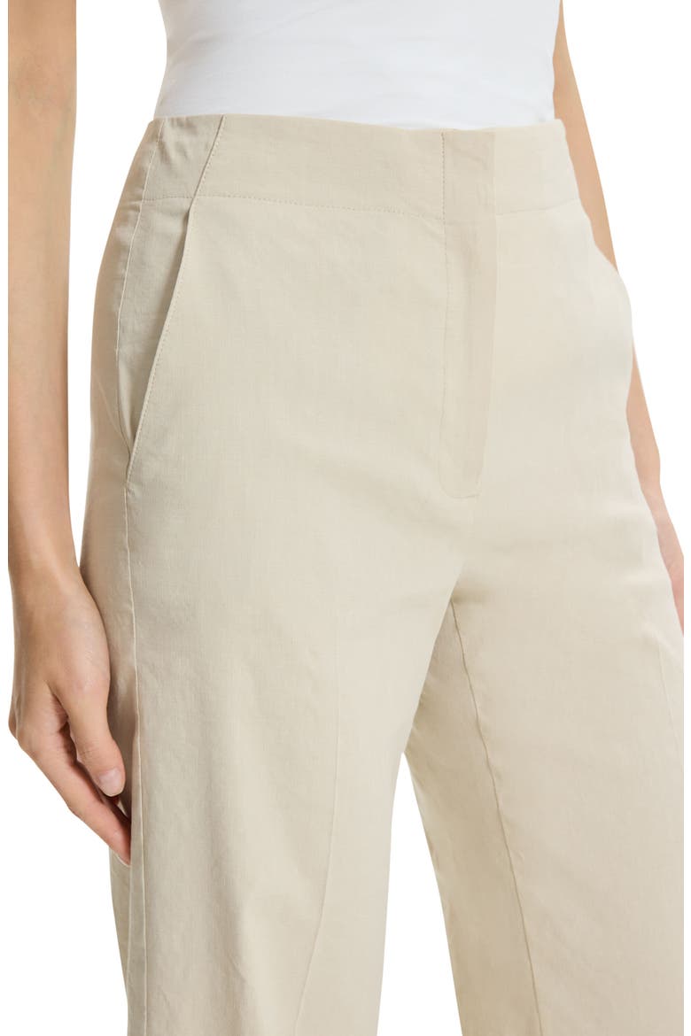 Clean Terena Crop Wide Leg Linen Blend Pants, Alternate, color, STRAW