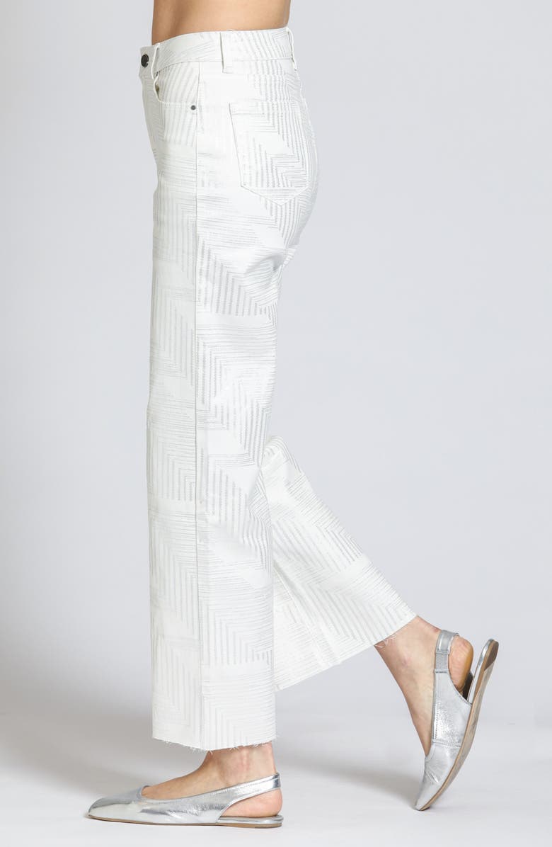 APNY SIlver Chevron Raw Hem Wide Leg Jeans, Alternate, color, 