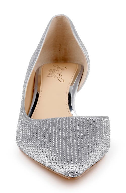 Jewel Badgley Mischka Women's Teegan Pointed Toe Pumps In Silver Satin