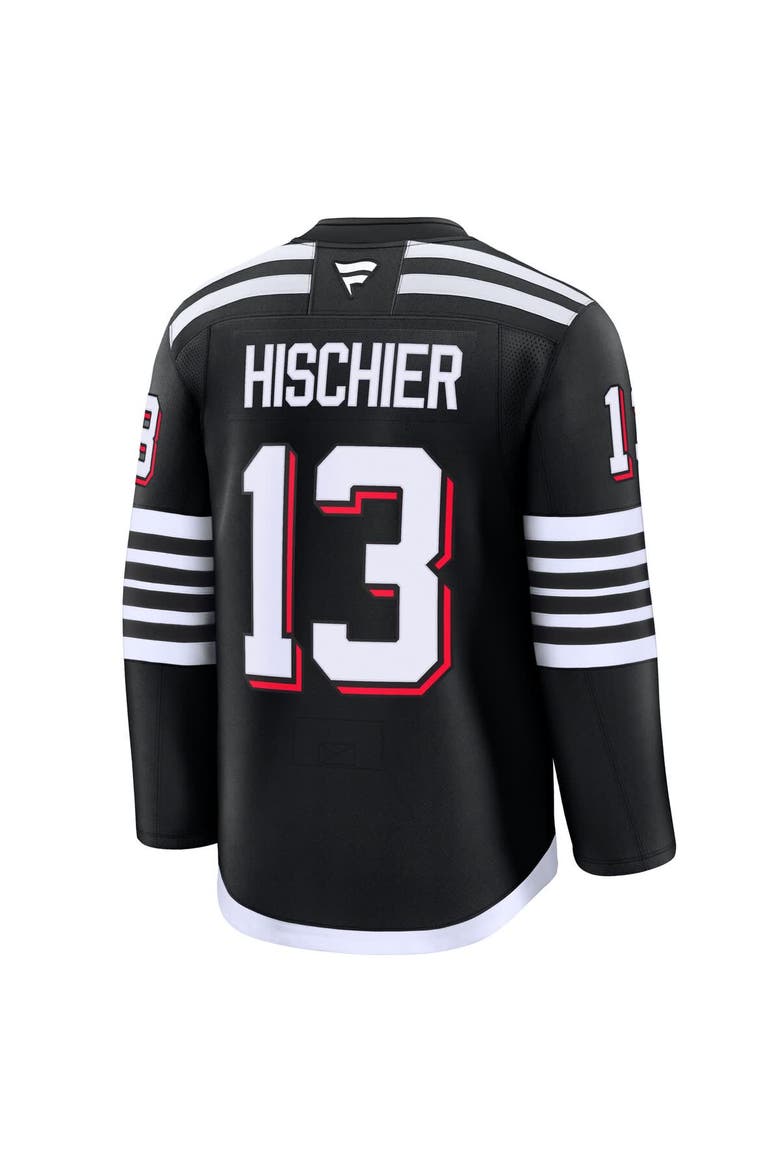Men's Fanatics Nico Hischier Black New Jersey Devils Alternate Premium Jersey, Alternate, color, Black