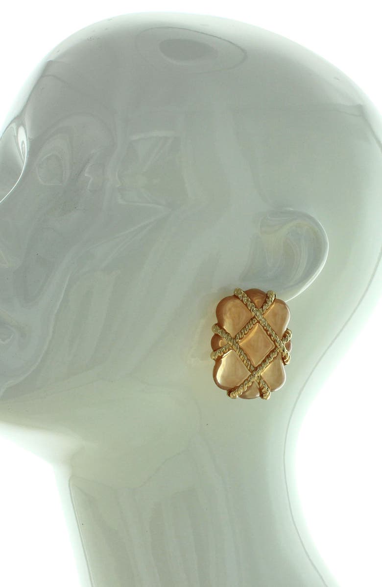 OLIVIA WELLES Quilted Statement Earrings, Alternate, color, 