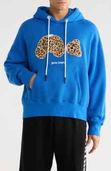 Palm Angels Textured Leopard Bear Hoodie