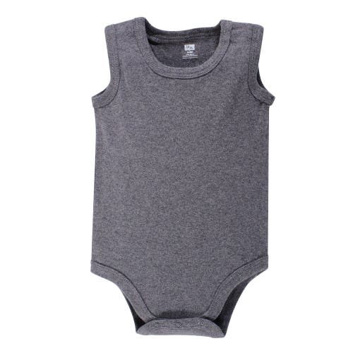 Hudson Baby Soft Cotton Unisex Tank Style Bodysuit In Gray