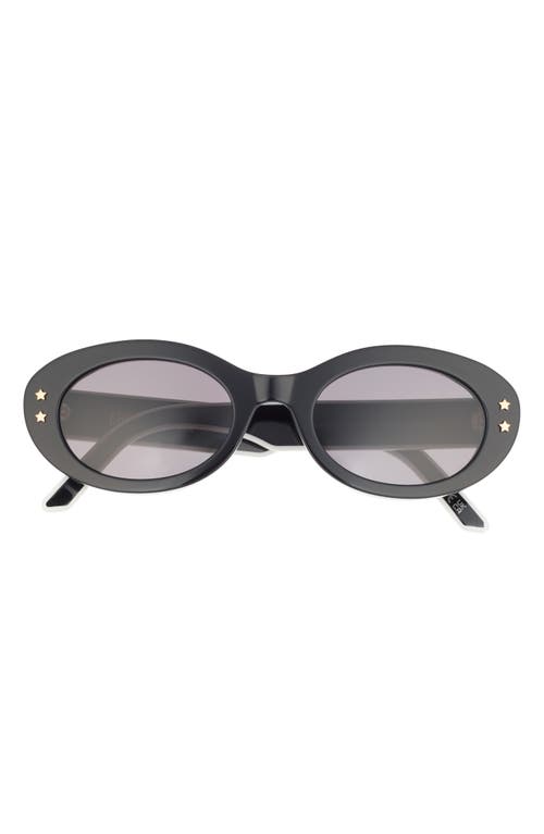Dior Pacific B4i 51mm Oval Sunglasses In Black