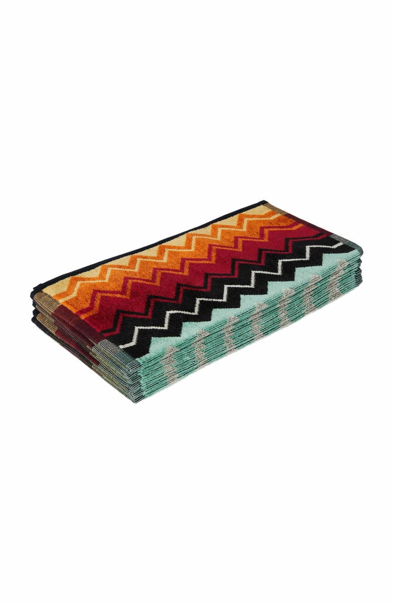 Missoni Home Giacomo Face Towels 30x30 Cm 6 Pieces, Alternate, color, Orange