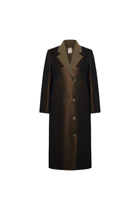 Wool Blend Paper Women Coat