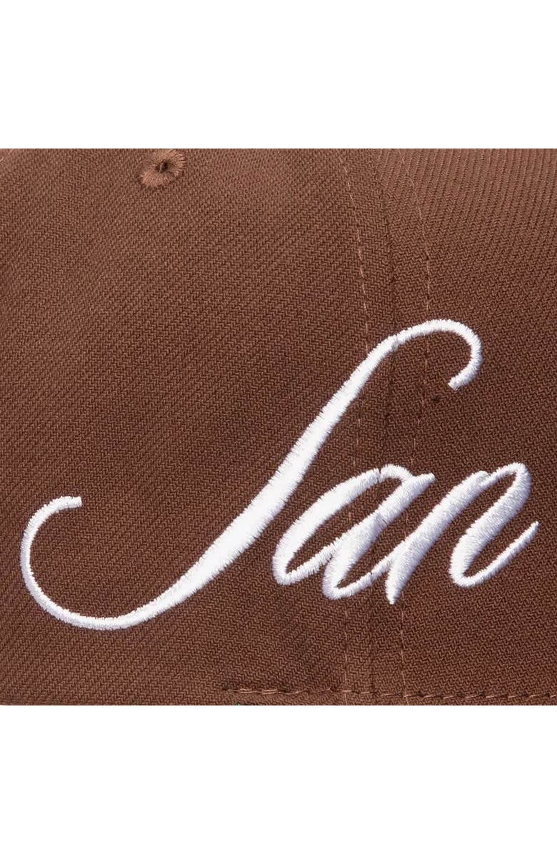 Mitchell & Ness Men's Mitchell & Ness Brown San Diego Padres Just Don x MLB Lux Script Snapback Hat, Alternate, color, 