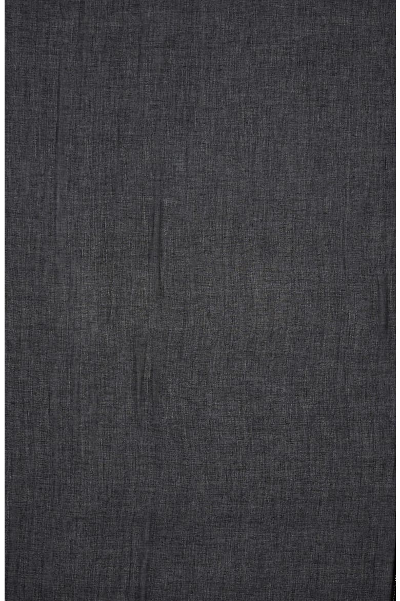 Tassel Crinkle Scarf, Alternate, color, BLACK