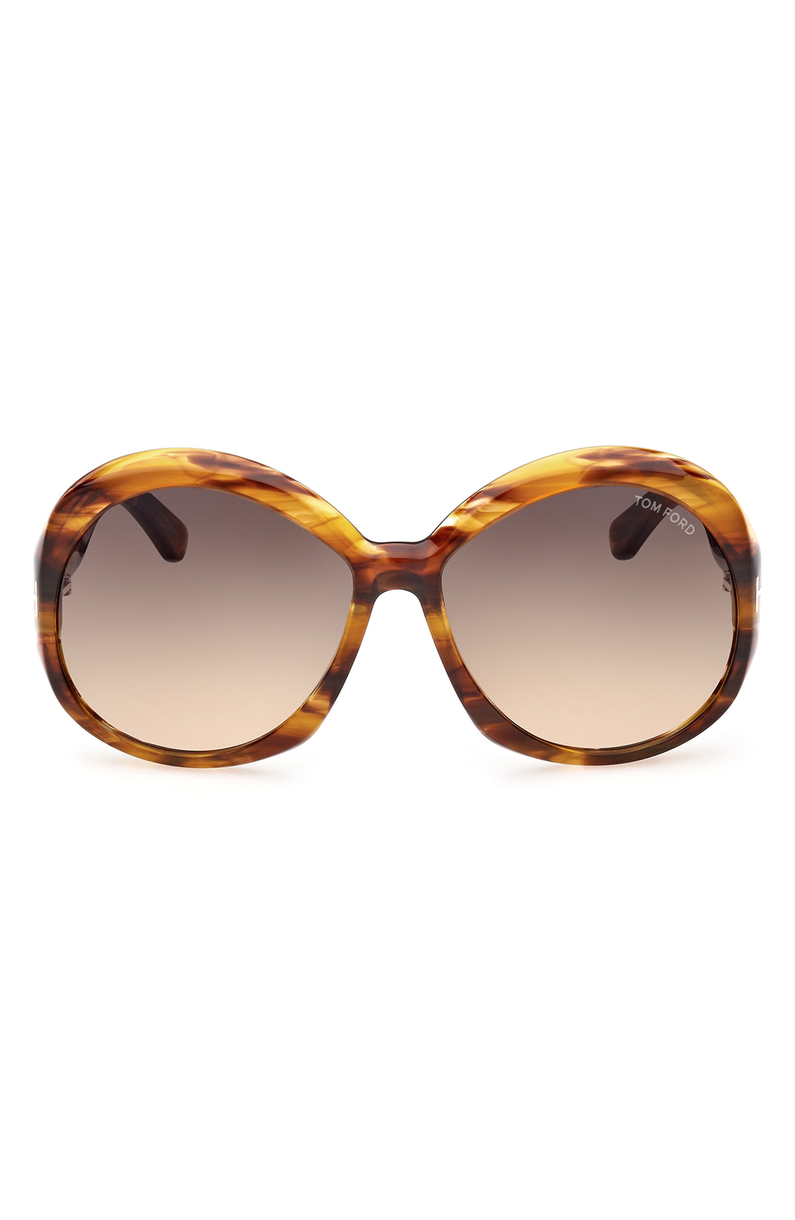TOM FORD Annabelle 62mm Gradient Oversize Round Sunglasses