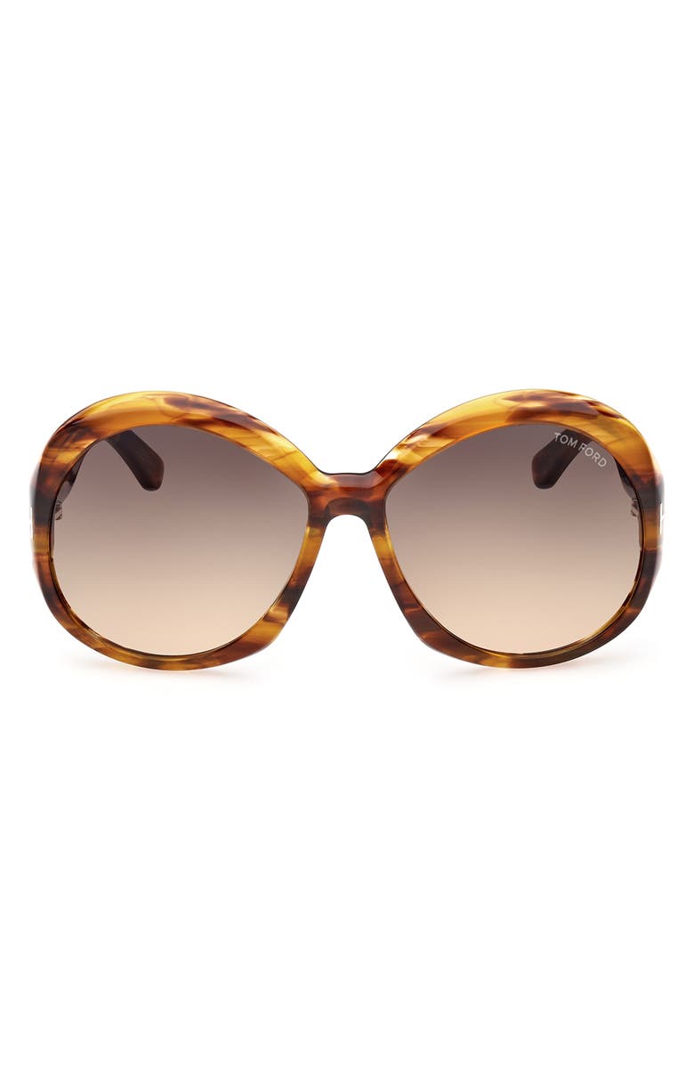 TOM FORD Annabelle 62mm Gradient Oversize Round Sunglasses, Main, color, 