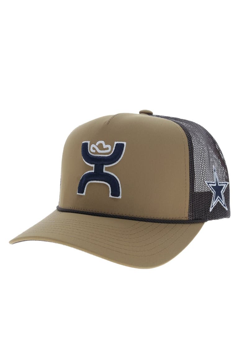 Men's HOOey  Tan/Black Dallas Cowboys Hands Up Trucker Adjustable Hat, Main, color, Tan