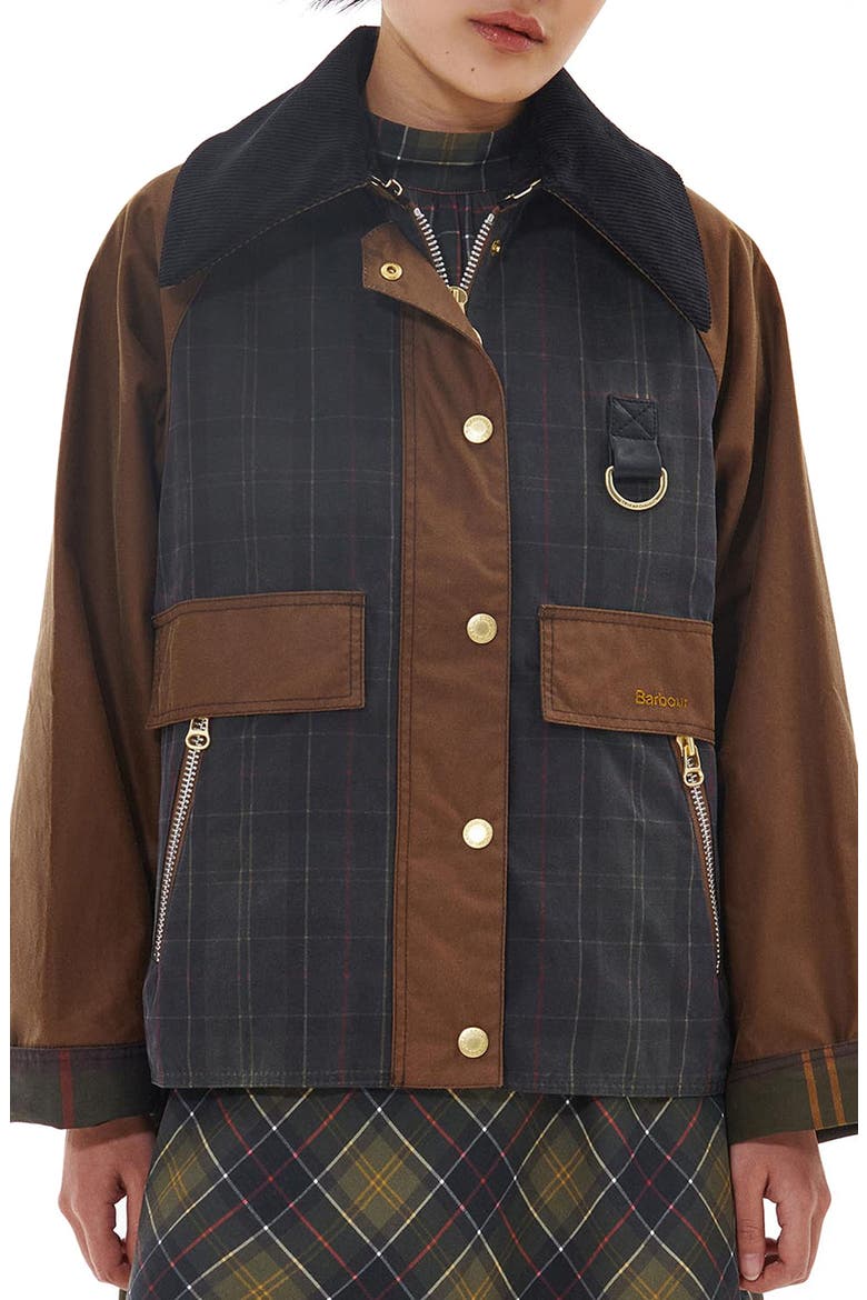 Premium Catton Waxed Cotton Jacket, Main, color, TAN/ DARK CLASSIC