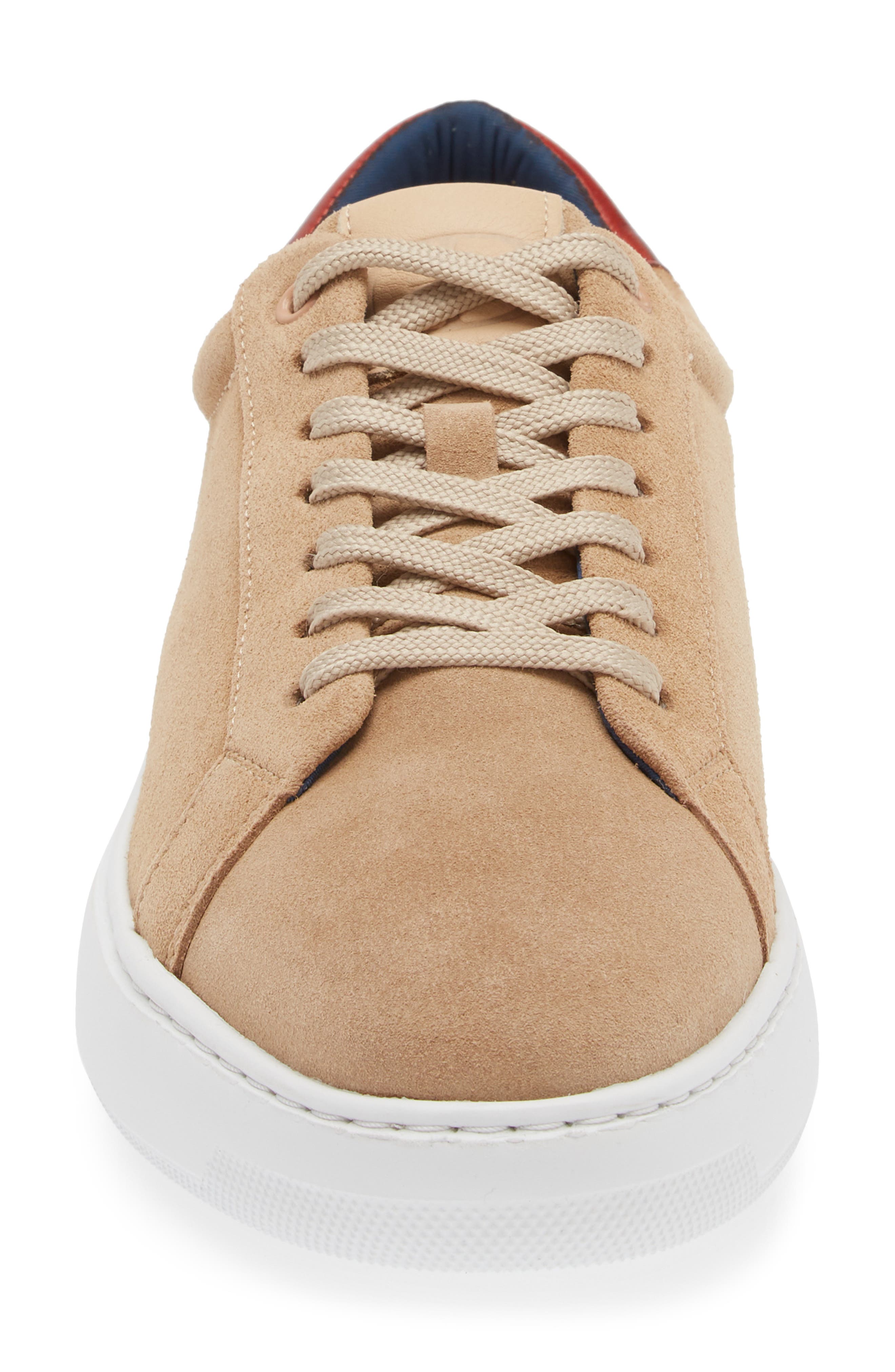 G Brown Puff Suede Low Top Sneaker, Alternate, color, 
