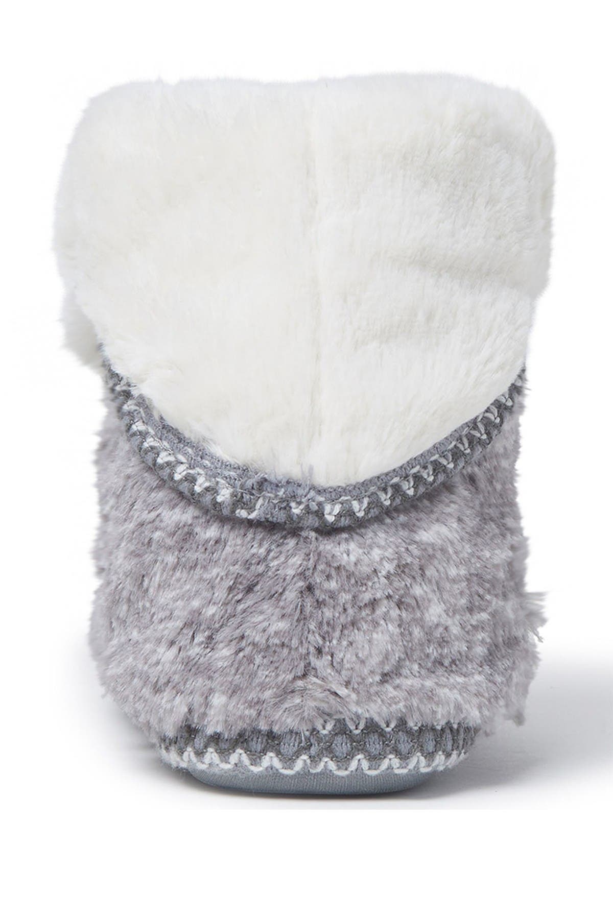 Beth Faux Fur Fold Down Fuzzy Bootie Slipper, Alternate, color, GREY FROST