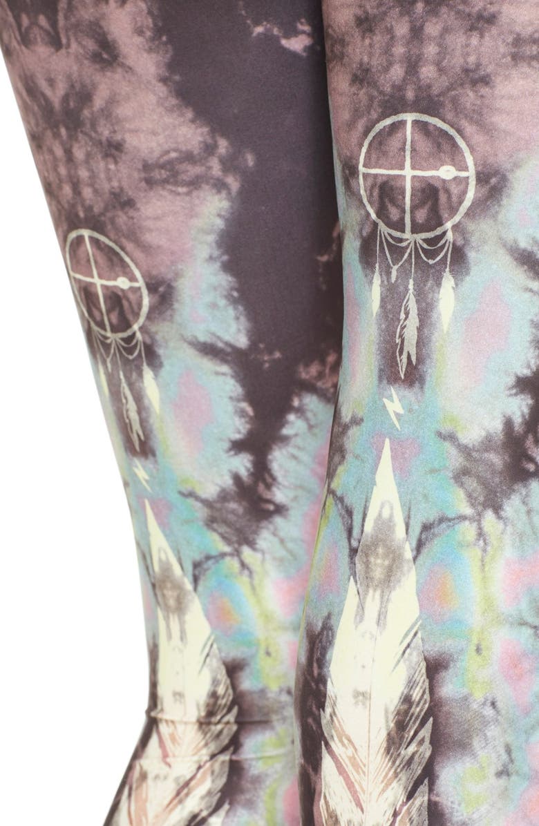 teeki 'Eagle Feather Hot Pant' Leggings, Alternate, color, 