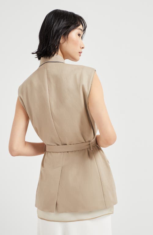 Brunello Cucinelli Gilet In Cool Beige