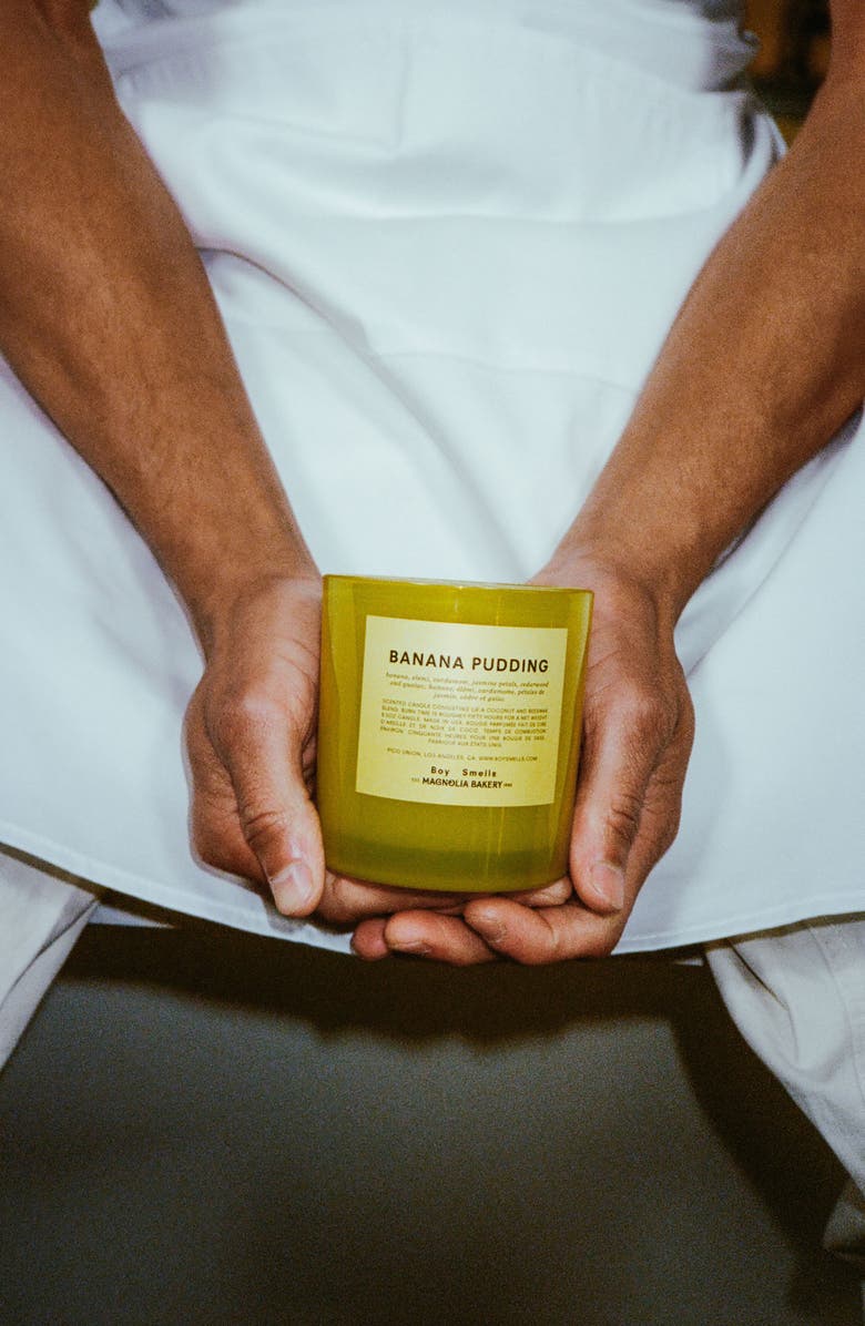 Boy Smells Banana Pudding Scented Candle, Alternate, color, 