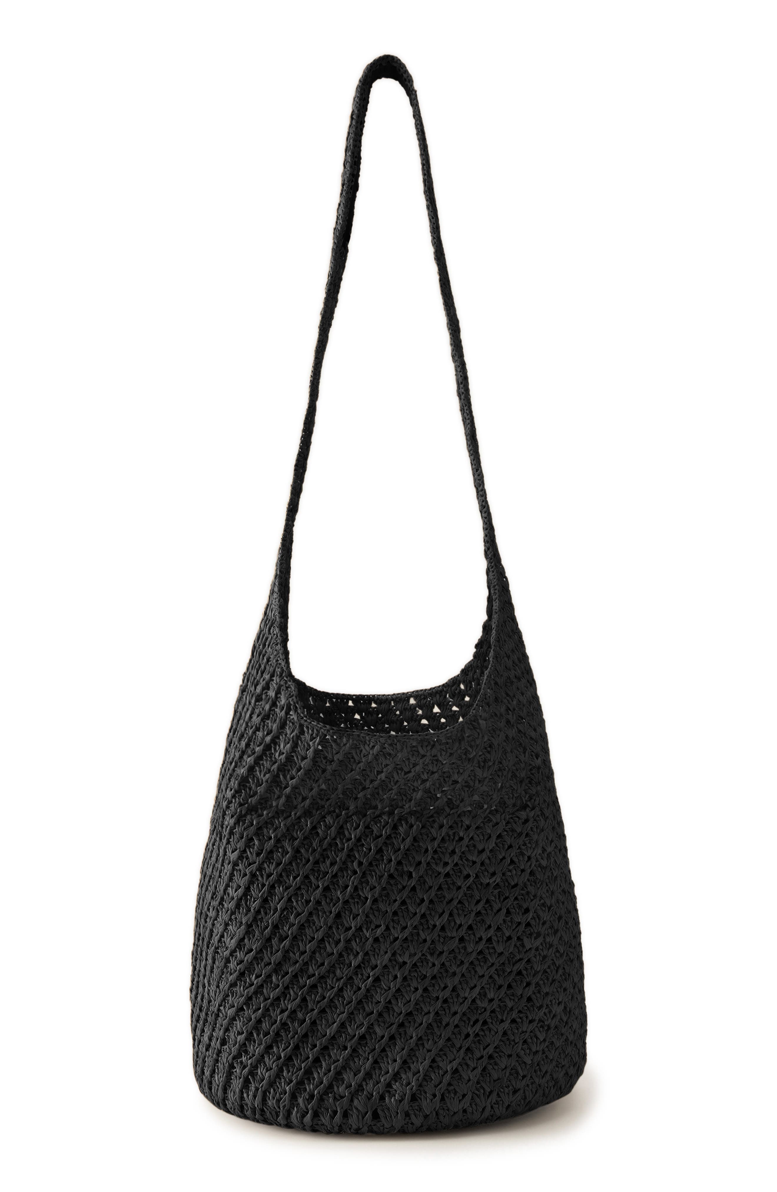 Helen Kaminski Lani Crochet Raffia Shoulder Bag, Alternate, color, 