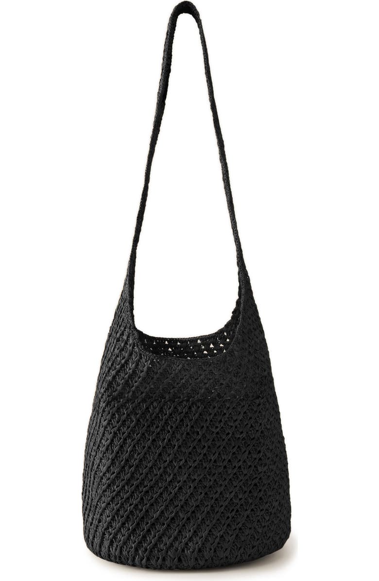Helen Kaminski Lani Crochet Raffia Shoulder Bag, Alternate, color,