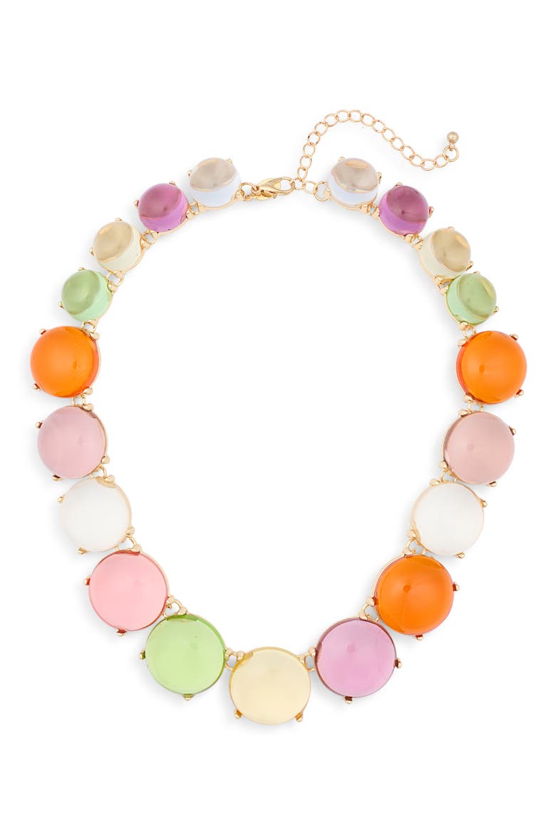 Pastel Gemstone Necklace, Main, color, MULTI PASTEL