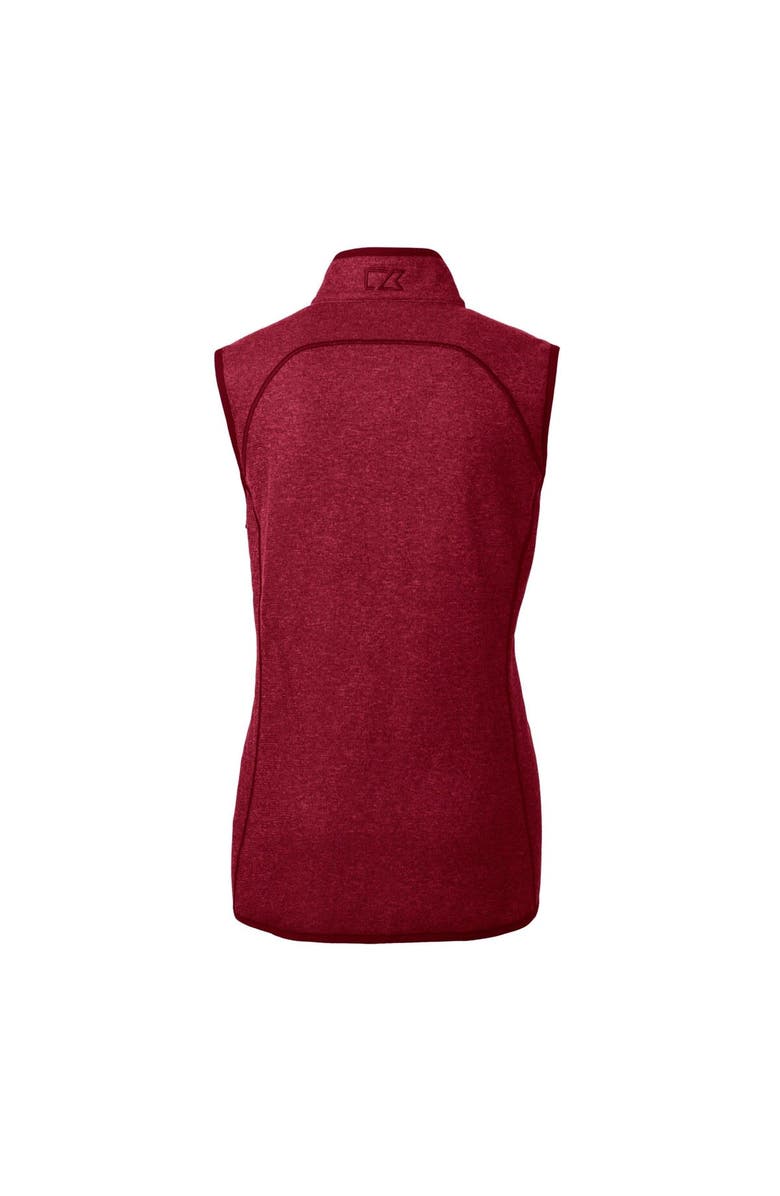Cutter & Buck Women's Cutter & Buck  Heather Crimson Oklahoma Sooners Mainsail Sweater-Knit Full-Zip Vest, Alternate, color, 
