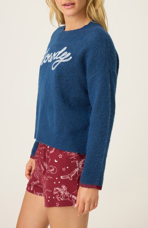 Pj Salvage Oversize Lounge Sweater In Blue
