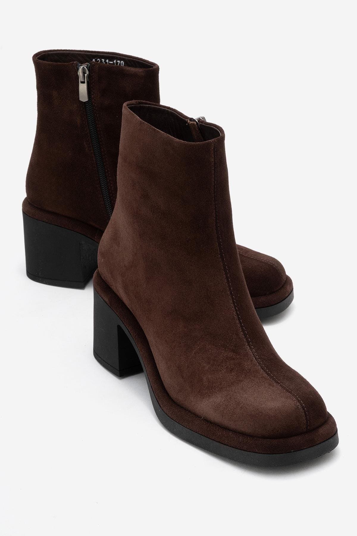 Forever 
Always Shoes Junae Leather Block Heel Boot, Alternate, color, Brown Suede
