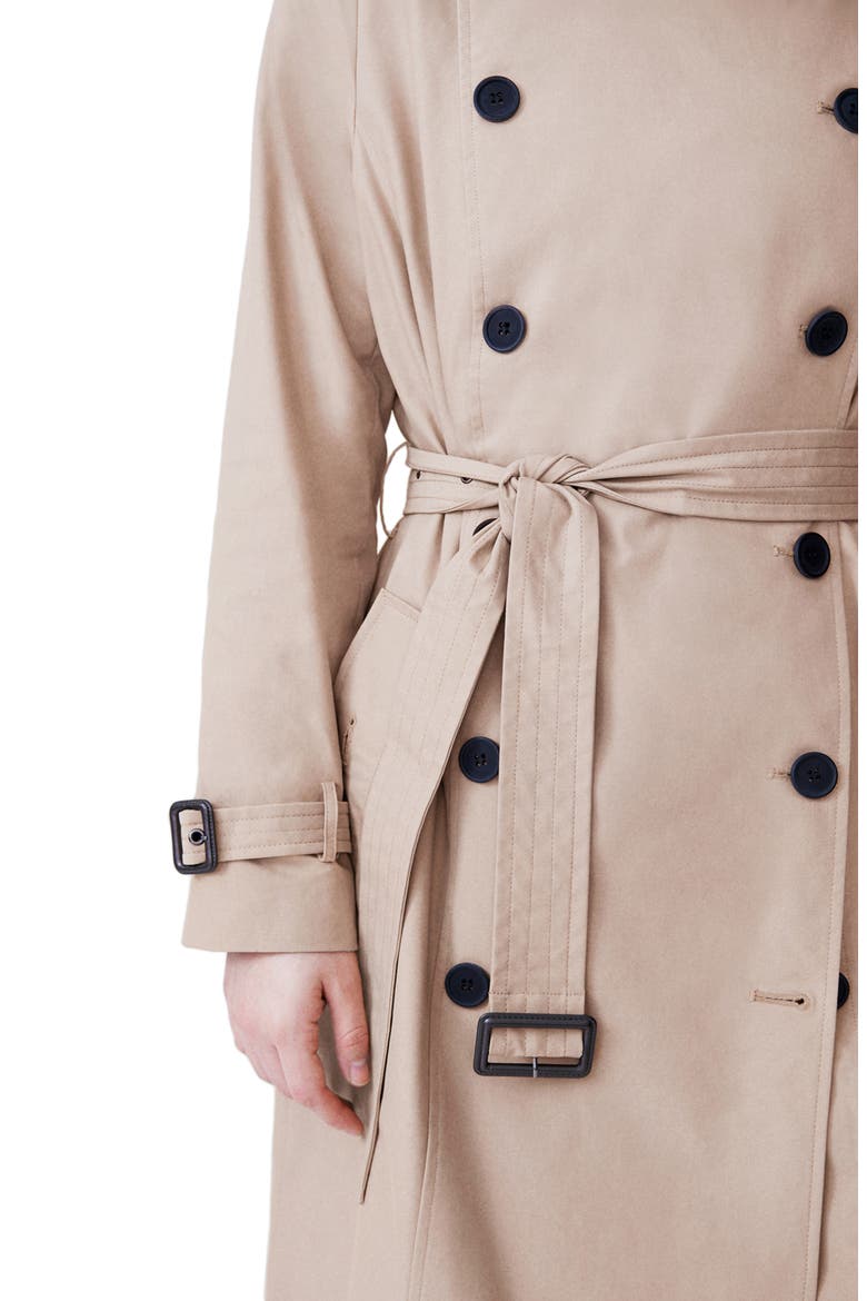Tirsa Water Resistant Trench Coat, Alternate, color, KHAKI