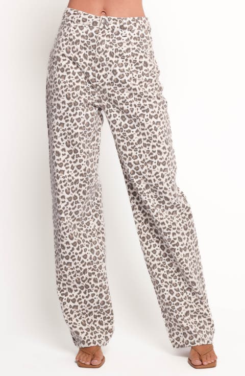 Leila Print Wide Leg Jeans