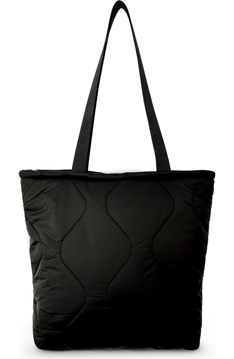 Youzey The Slim Puffer Tote, Main, color, Black