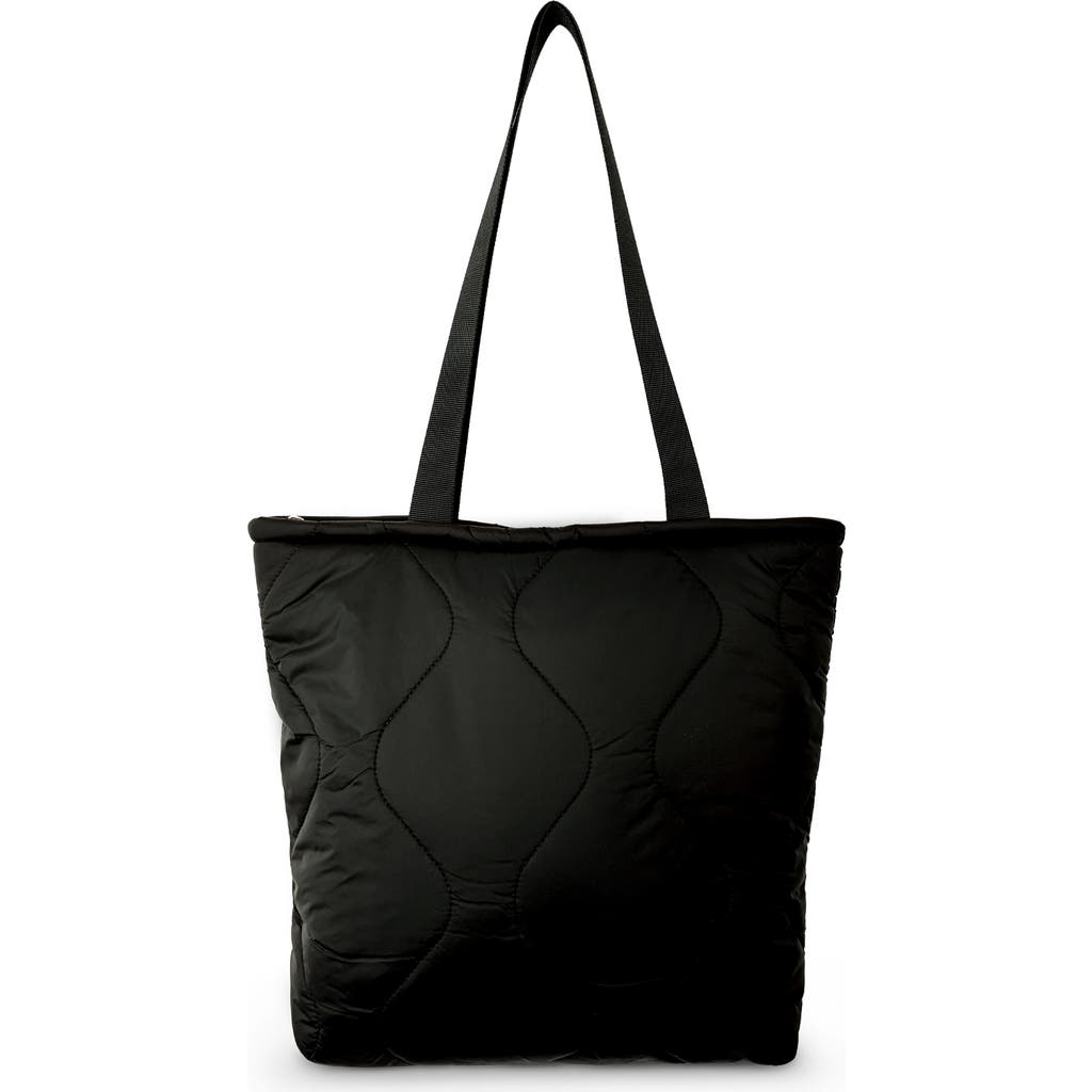 Youzey The Slim Puffer Tote In Black