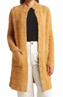 BY DESIGN Colette Quilted Faux Fur Jacket