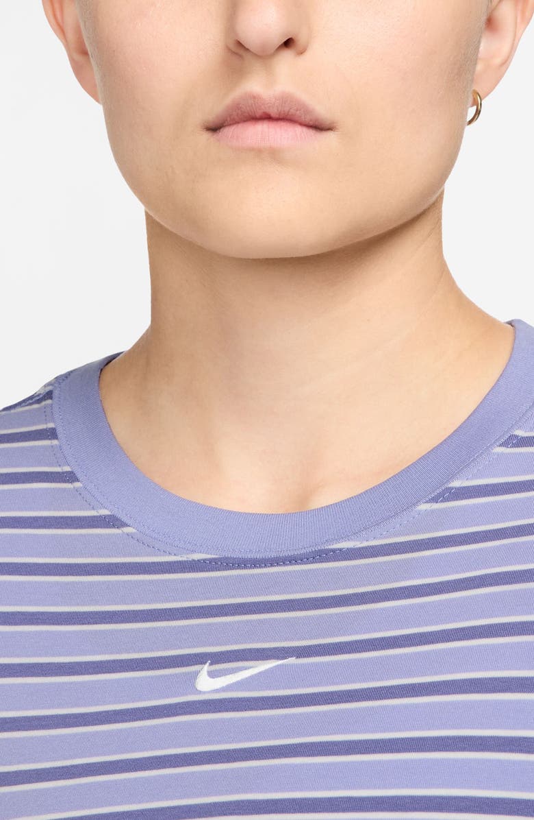 Nike Sportswear Stripe T-Shirt, Alternate, color, Lilac Ice