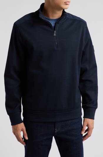 BOSS Sidney Cotton Piqué Half Zip Pullover | Nordstromrack