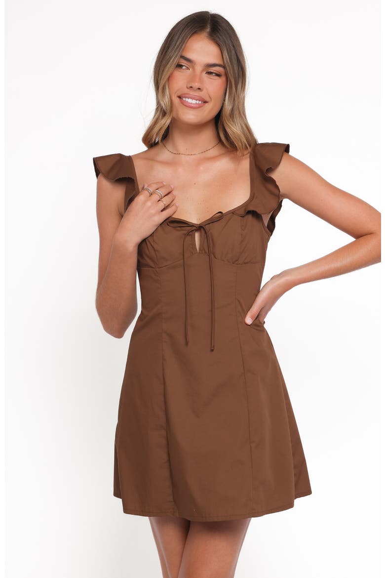 Lacey Minidress, Alternate, color, BROWN