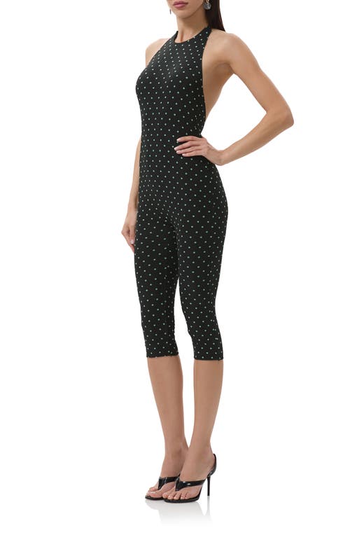 Afrm Lucia Printed Halter Capri Jumpsuit