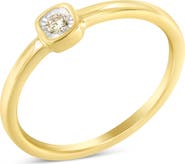 Haus of Brilliance 14K Yellow Gold Plated Silver Diamond Accent Square Cushion Shaped Promise Ring