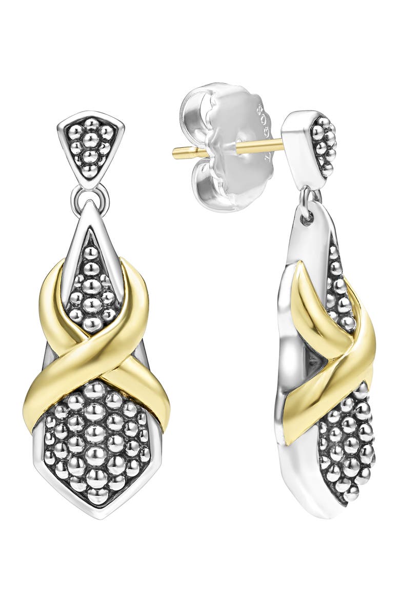 Embrace Drop Earrings, Main, color, GOLD/ SILVER