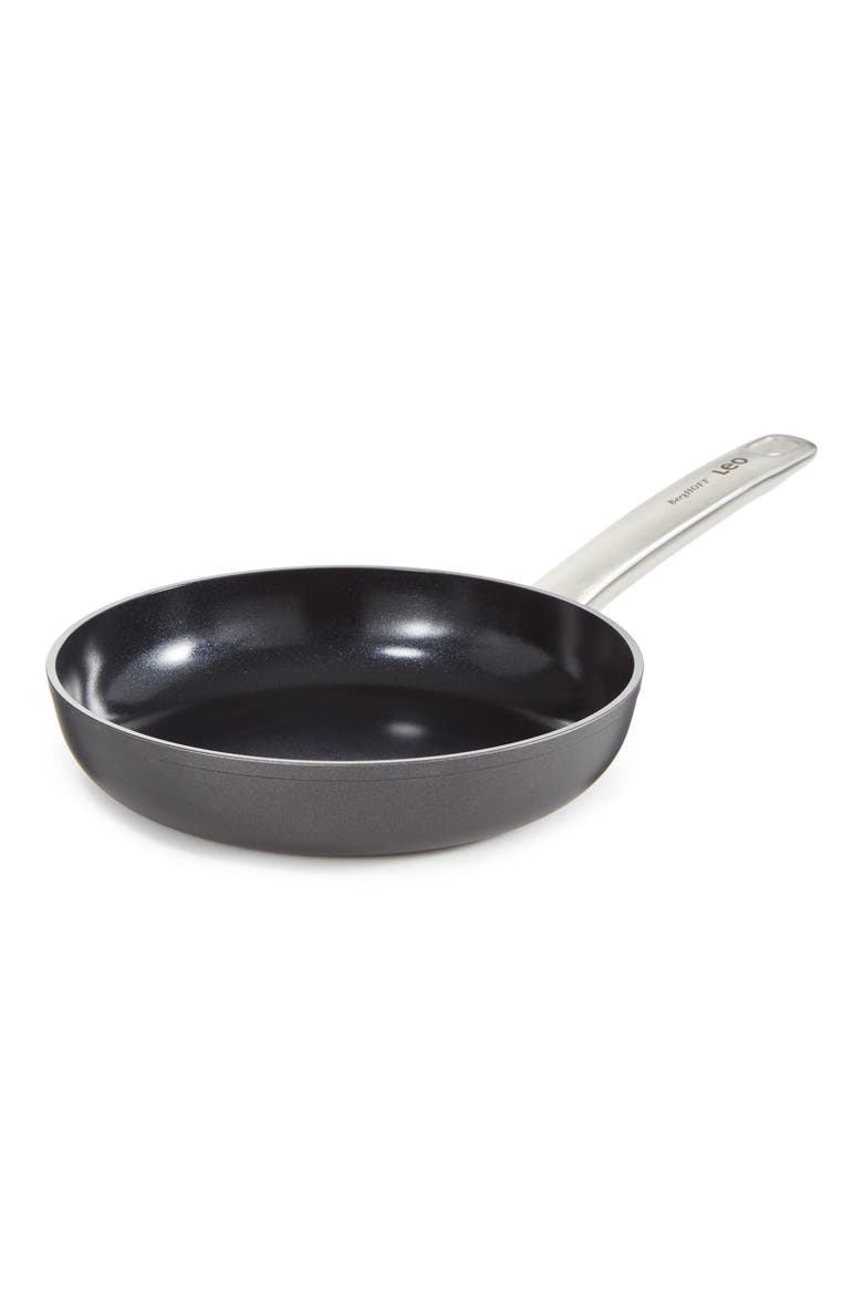 Leo Graphite Nonstick 8" Frying Pan, Alternate, color, BLACK