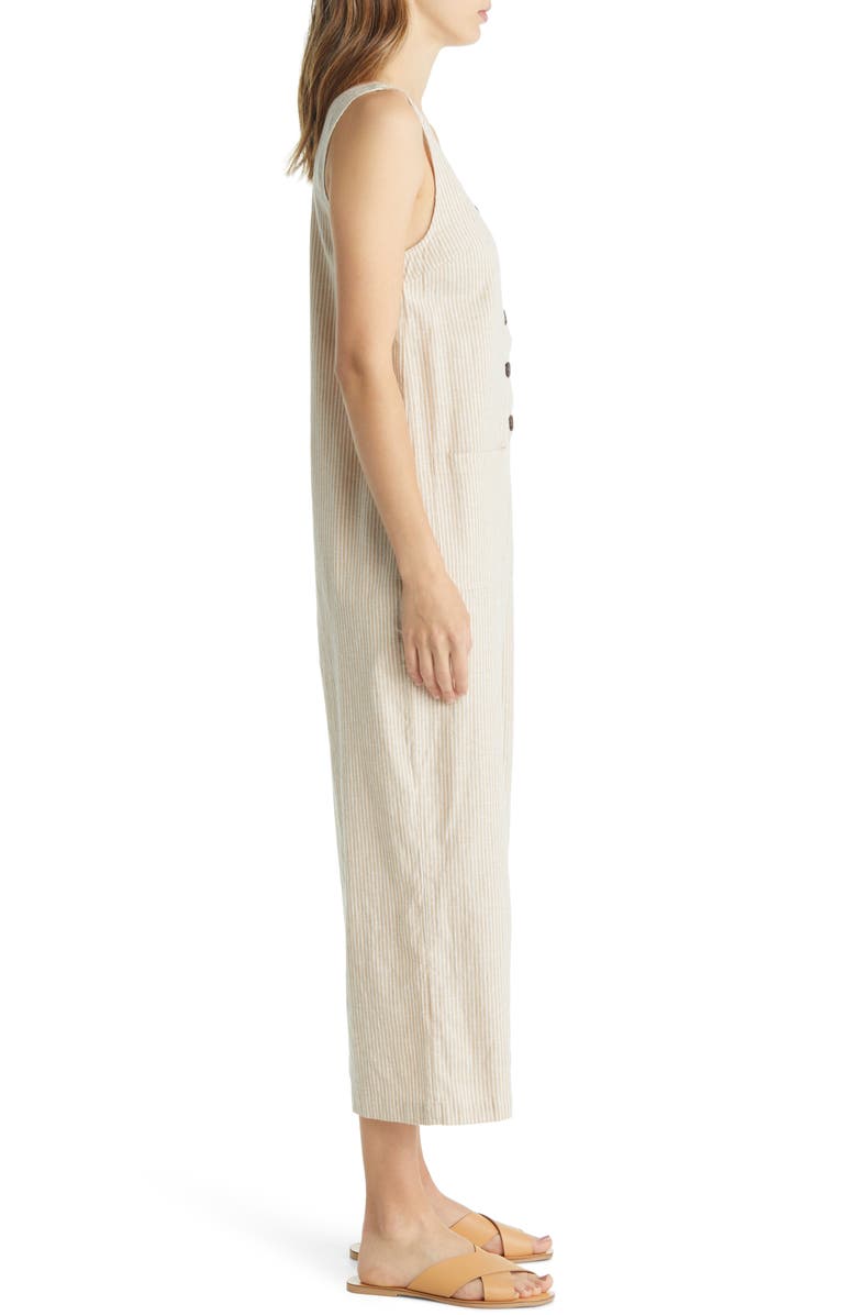 Marine Layer Sydney Beach Stripe Hemp Blend Jumpsuit, Alternate, color,