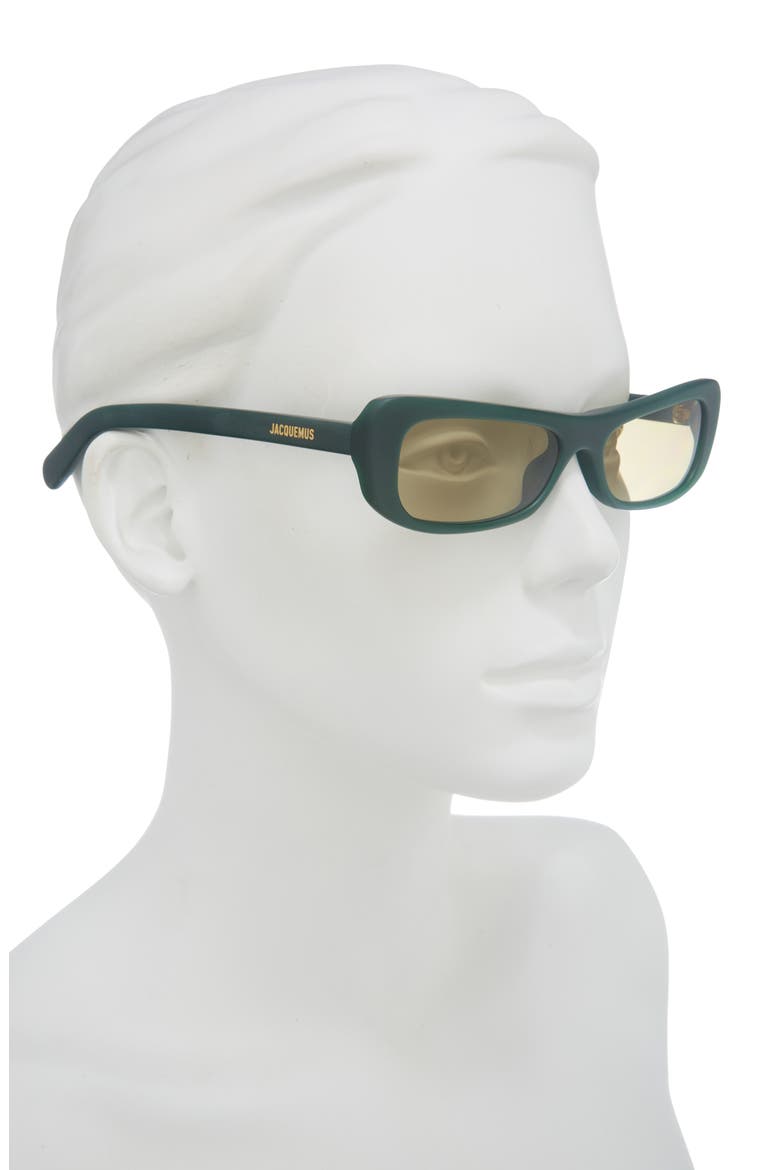 Les Lunettes Capri 55mm Cat Eye Sunglasses, Alternate, color, MATTE DARK GREEN/ GOLD